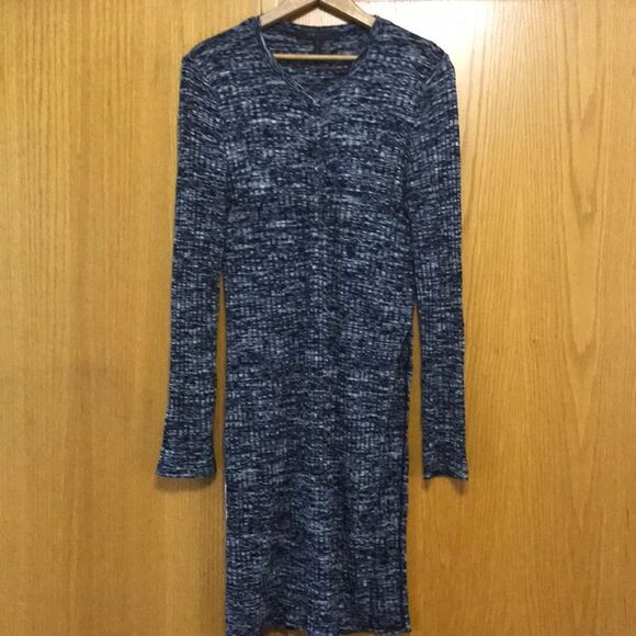 BCBGMAXAZRIA marled black ribbed knit midi top NEW - Picture 3 of 8